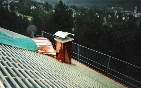 Rundgaube und Kamin